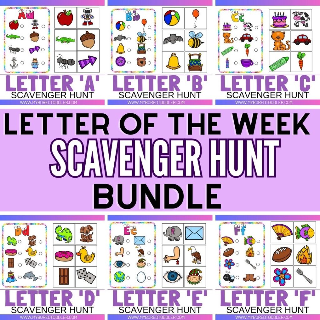 letter of the week scavenger hunt bundle 