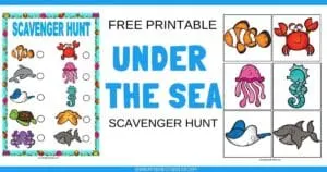 my bored toddler free printable under the sea scavenger hunt facebook