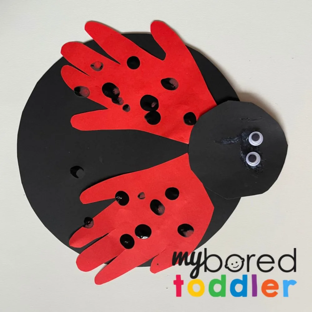 Handprint Ladybug Craft