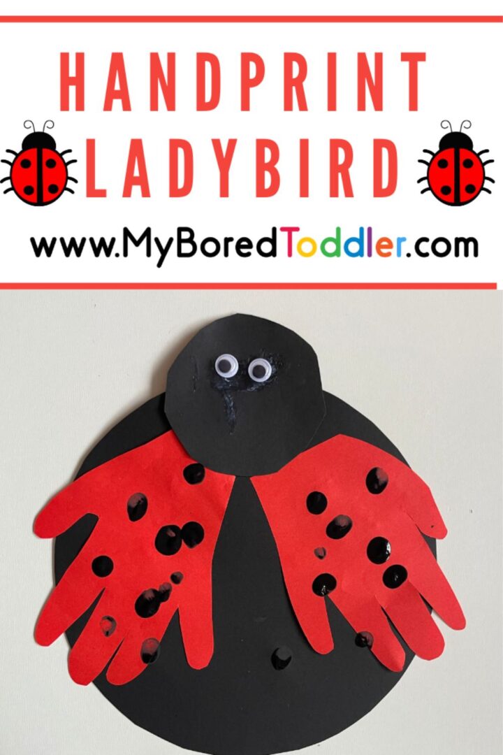 Handprint Lady Bird Craft - My Bored Toddler Quick and Amazing Craft!