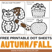 FREE Printable Fall Leaves Playdough Mats - My Bored Toddler