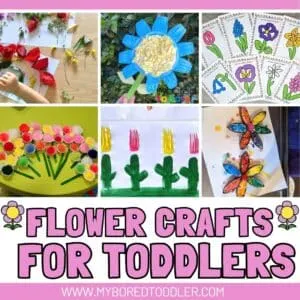 flower crafts for toddlers and preschoolers feature - My Bored Toddler