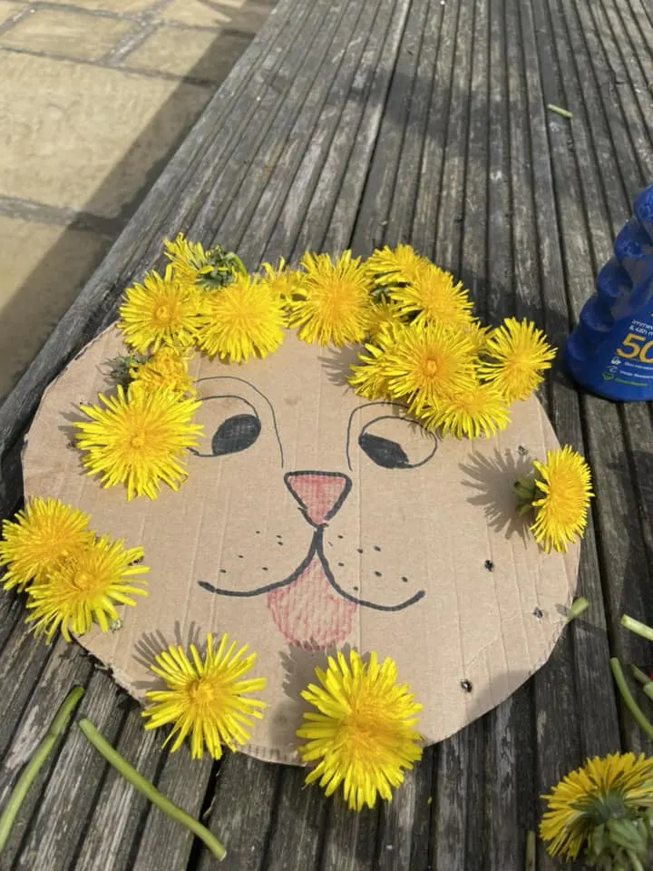 flower lion craft for toddlers and preschoolers 