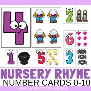 nursery rhyme number matching cards 0-10