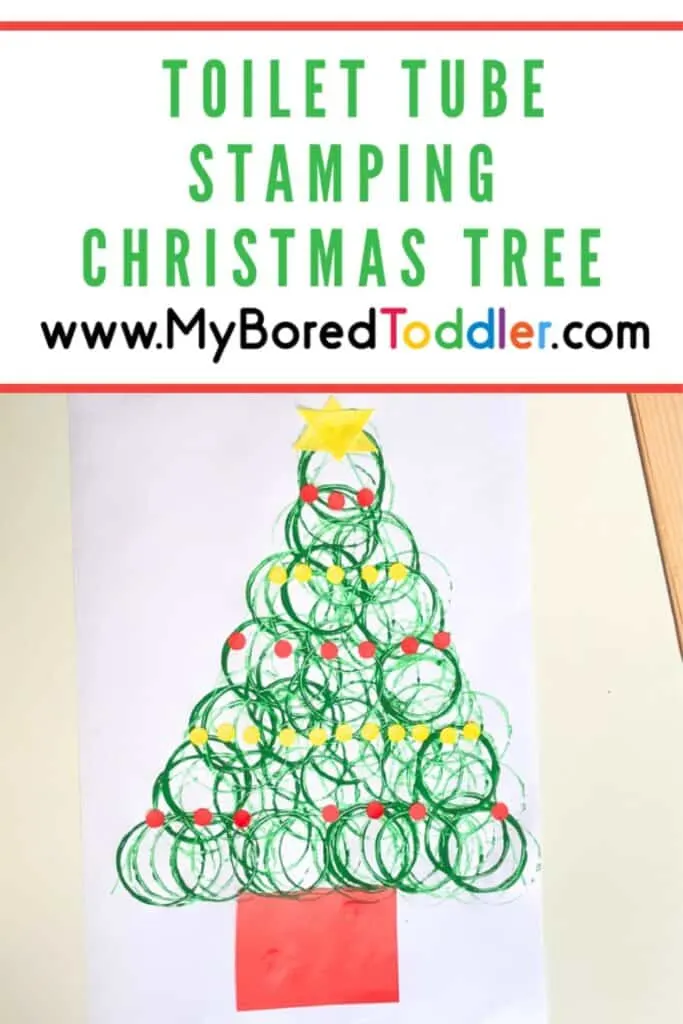 Toilet Tube Stamping Christmas Tree