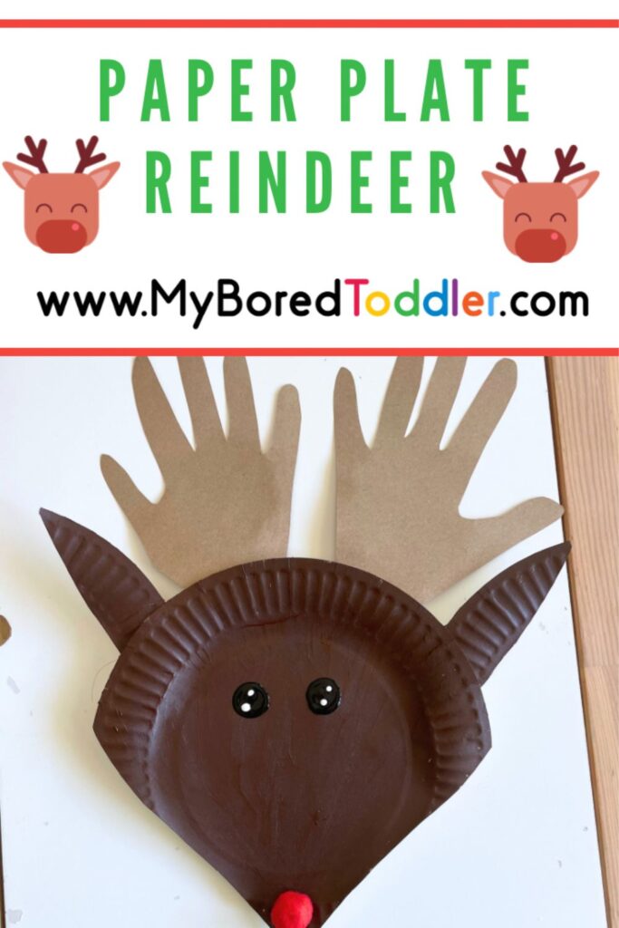 Personalized Paper Plate Reindeer