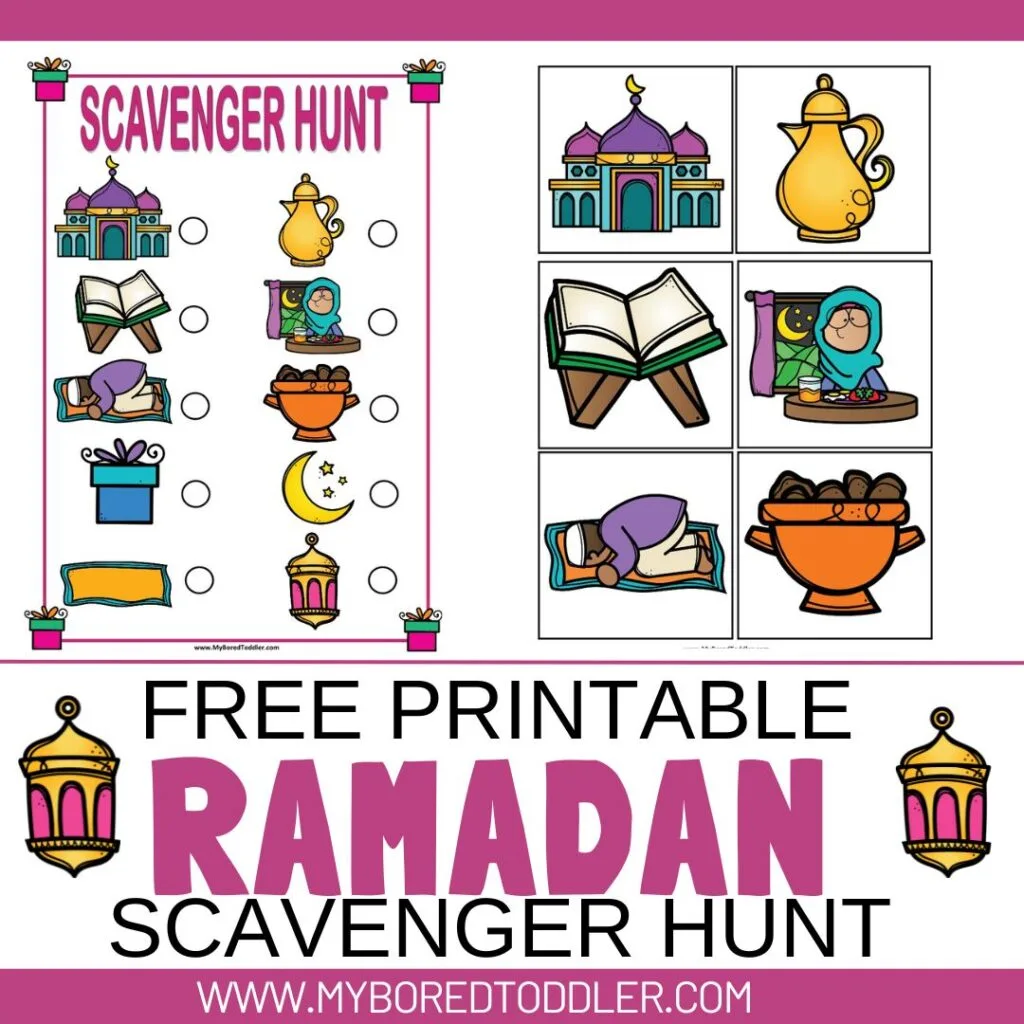 free printable ramadan scavenger hunt treasure hunt toddler preschool