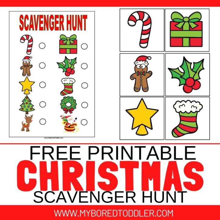 FREE Christmas Scavenger Hunt for Toddlers & Preschoolers My Bored