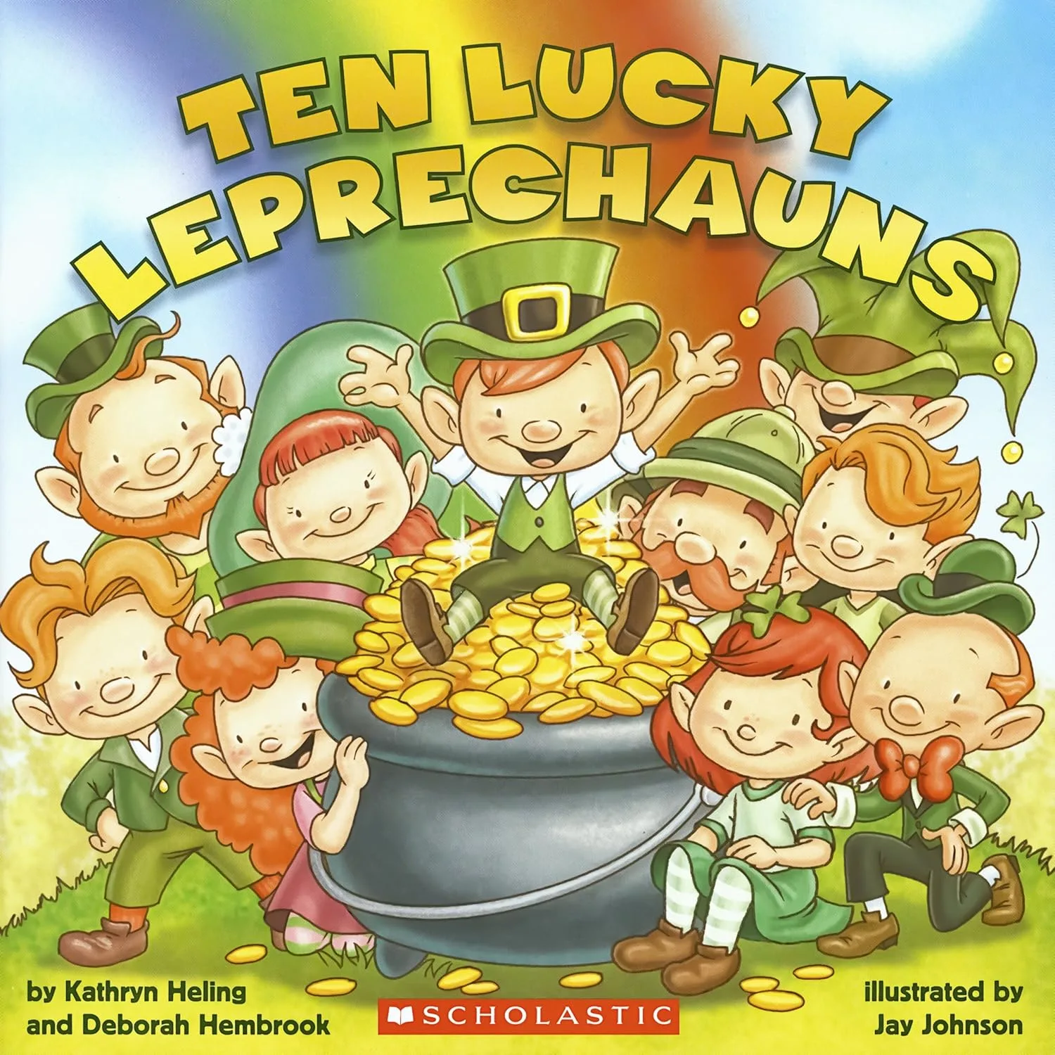 Ten Lucky Leprechauns read aloud book for toddlers st patrick's day rainbows