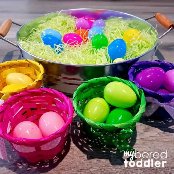 color sorting easter eggs