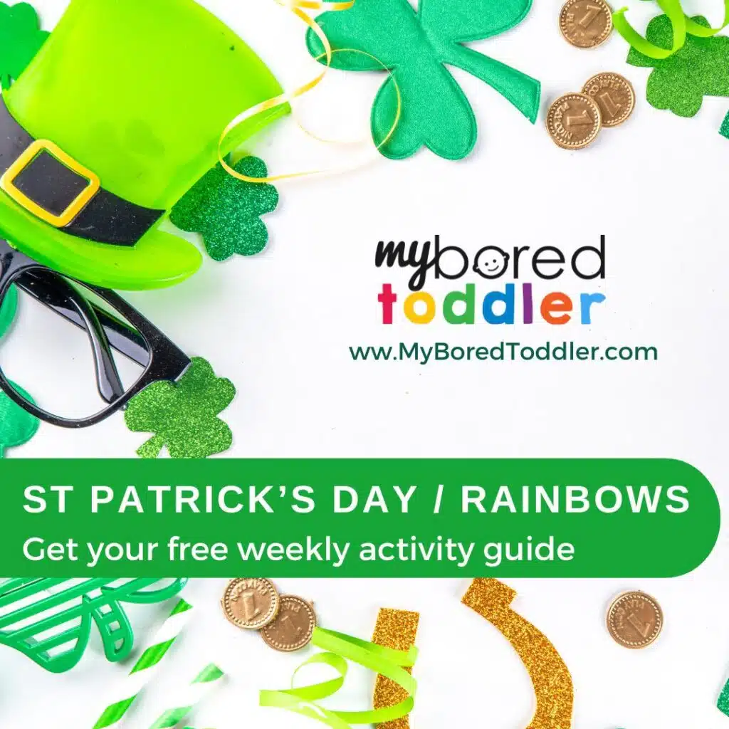 st patrick's day rainbows weekly activity plan