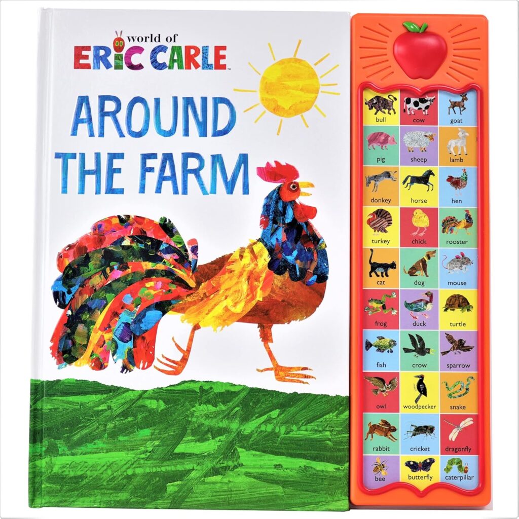 eric carle around the farm book for toddlers