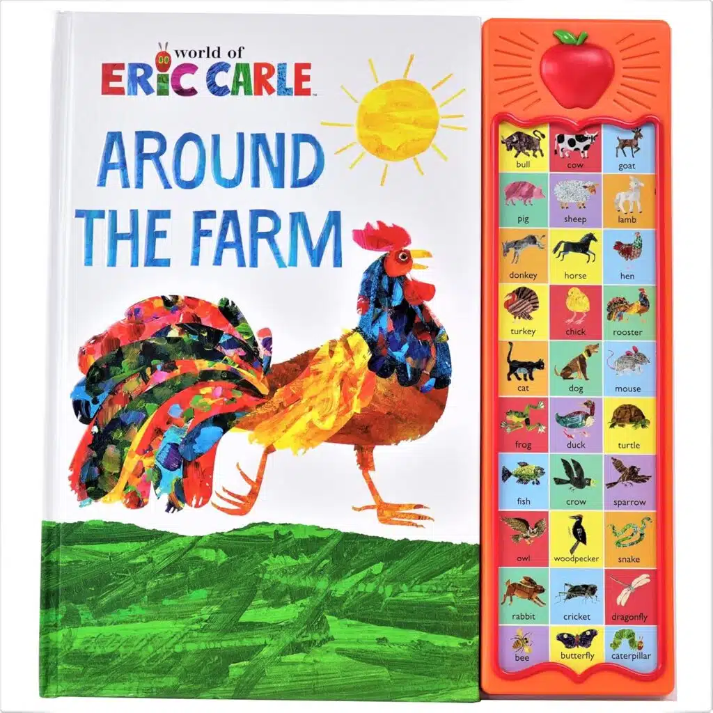 eric carle around the farm book for toddlers