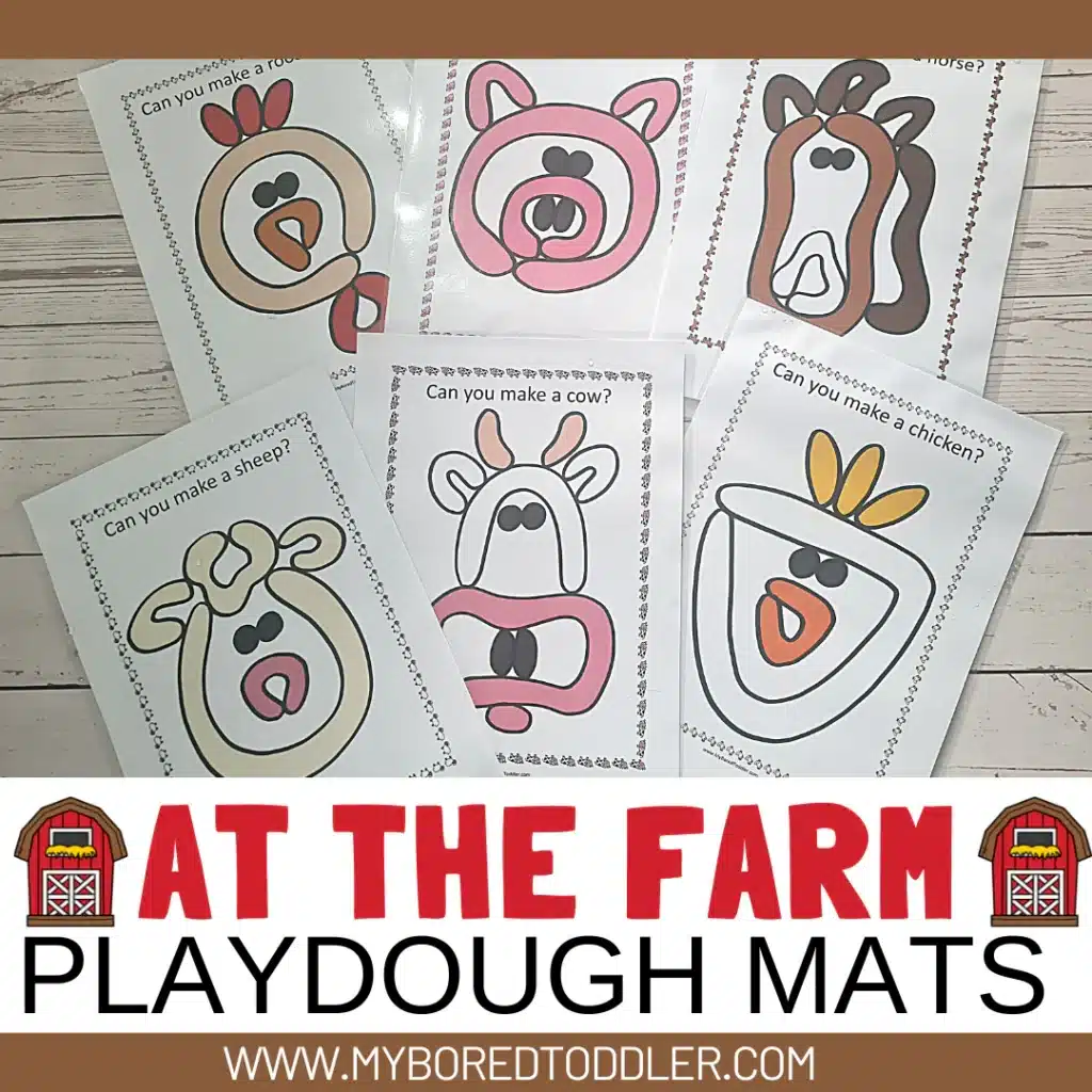 farm playdough mats