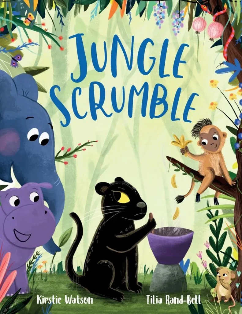 Jungle Scrumble toddler preschool book for weekly jungle activity plan
