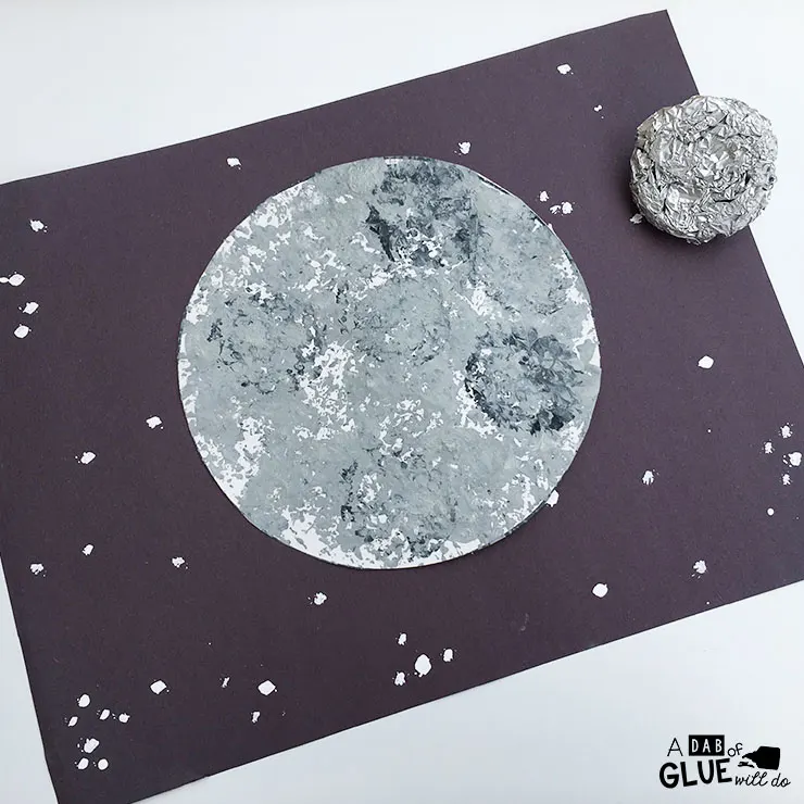foil printed moon craft