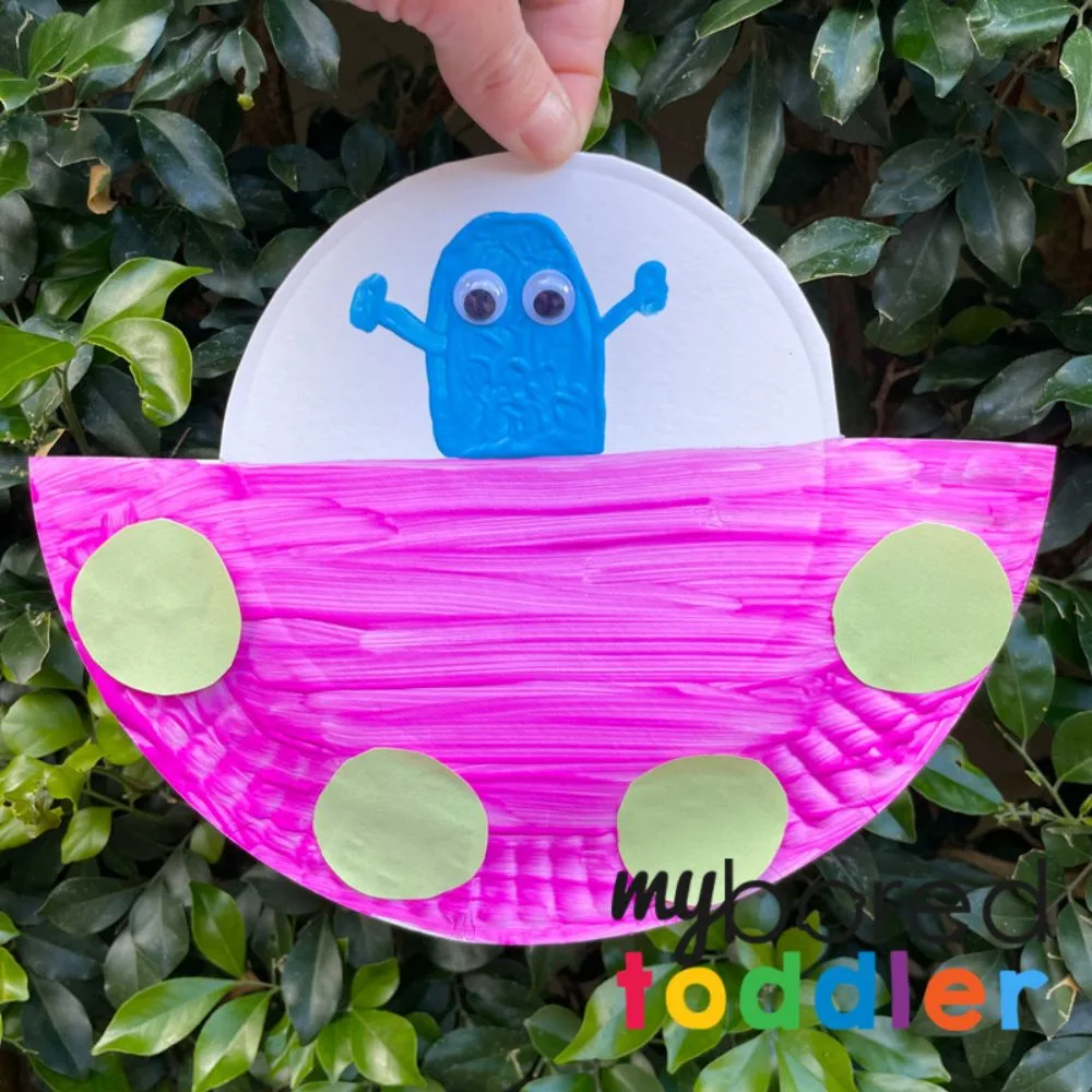 paper plate spaceship