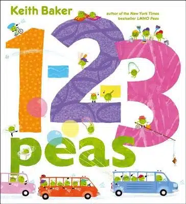 1,2,3 peas book for toddlers about numbers