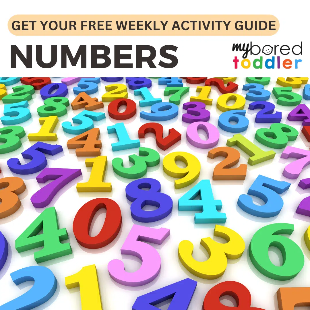 numbers toddler activities weekly plan