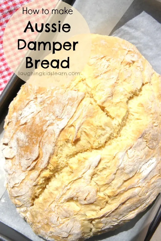 how to make damper bread kids camping activity