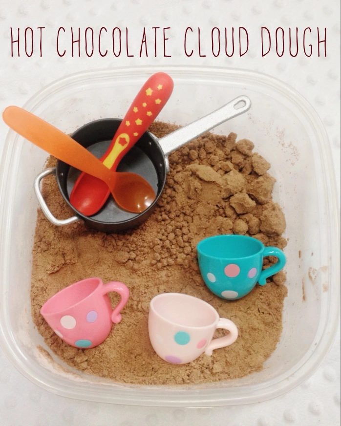 hot chocolate cloud dough
