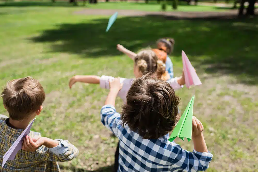 make a paper plane toddler plane week activities
