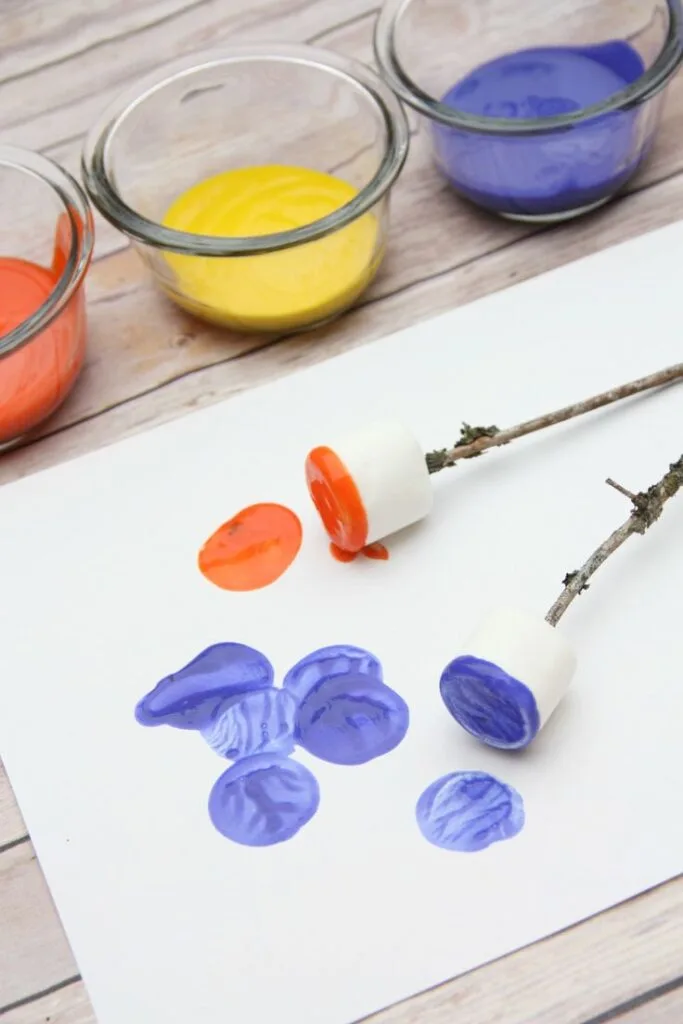 marshmallow painting