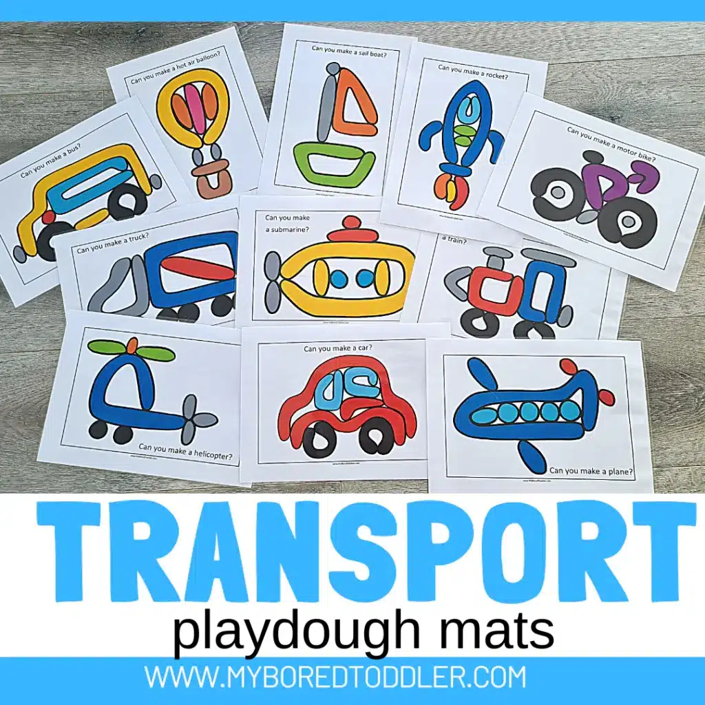 plane playdough mats for toddlers
