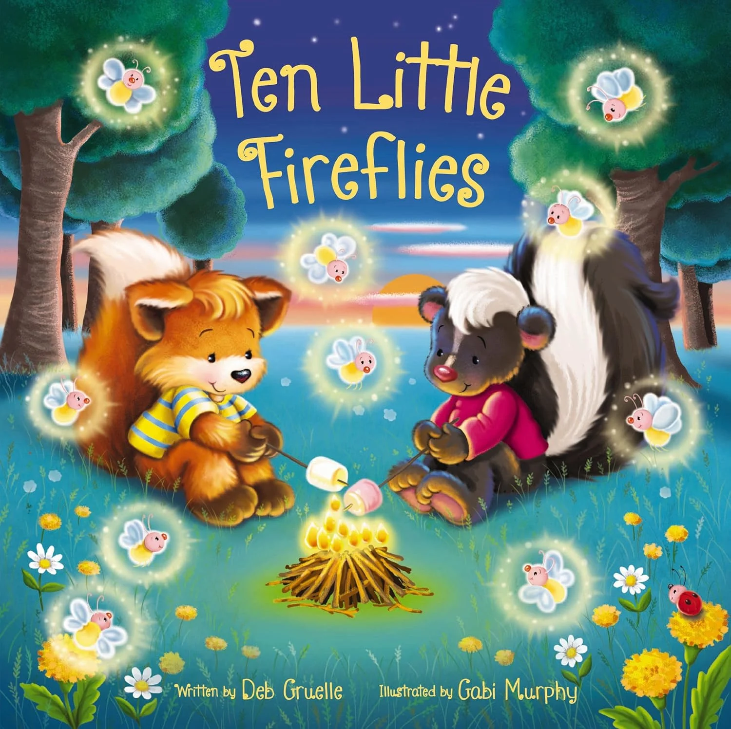 ten little fireflies toddler book camping week activity