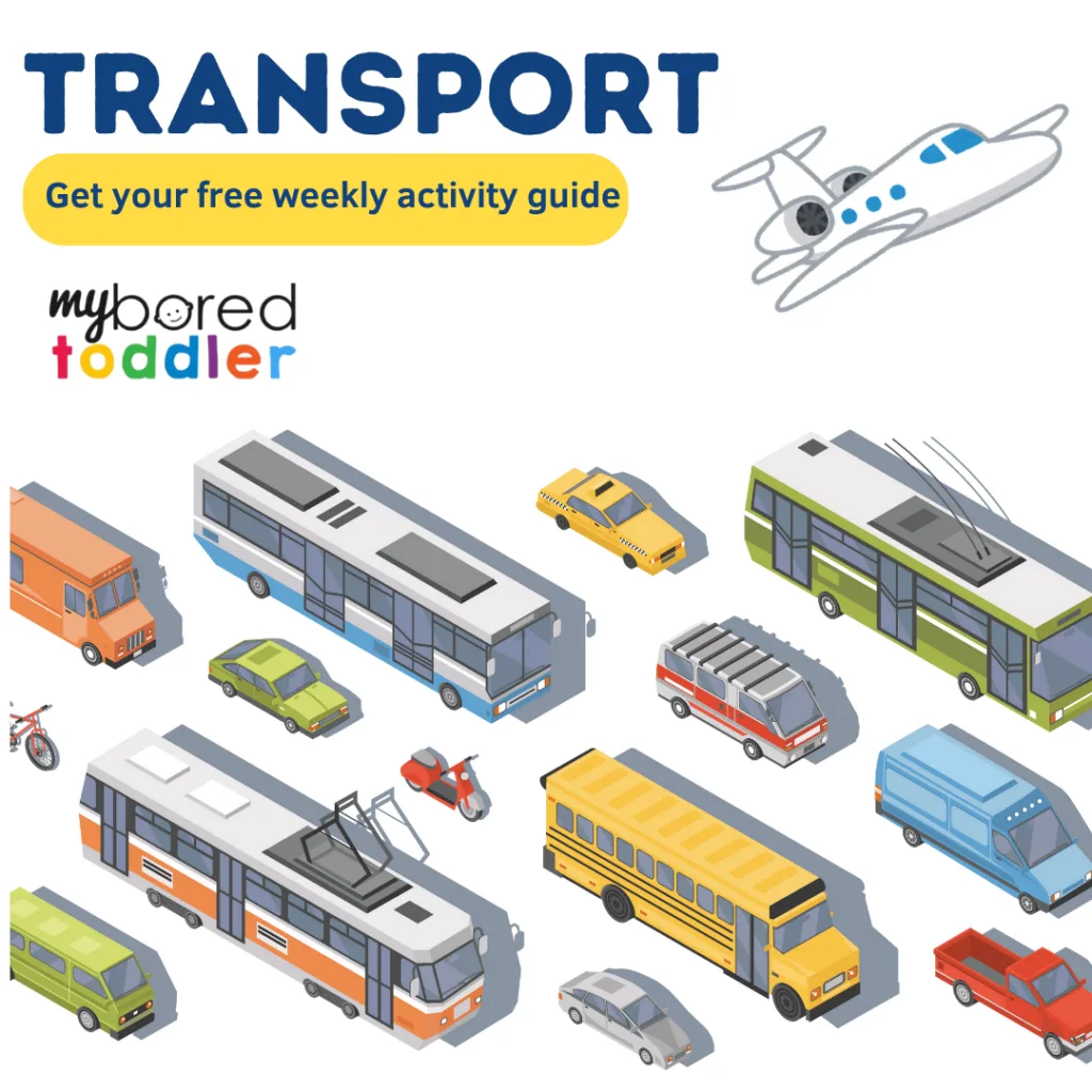 Transport weekly toddler activity ideas