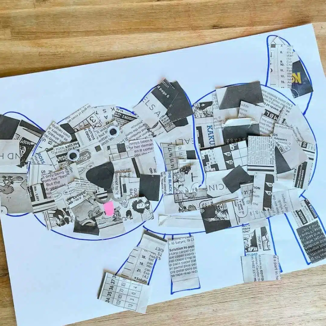 newspaper puppy craft