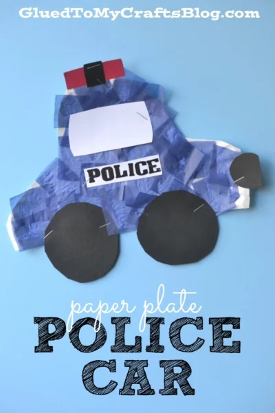 paper plate police car