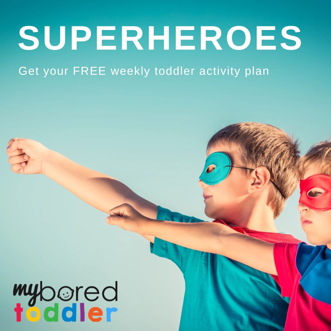 superheroes weekly toddler activity plan feature
