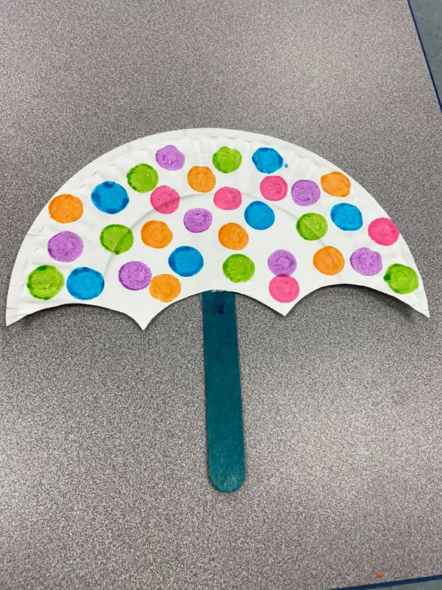 umbrella craft paper plate