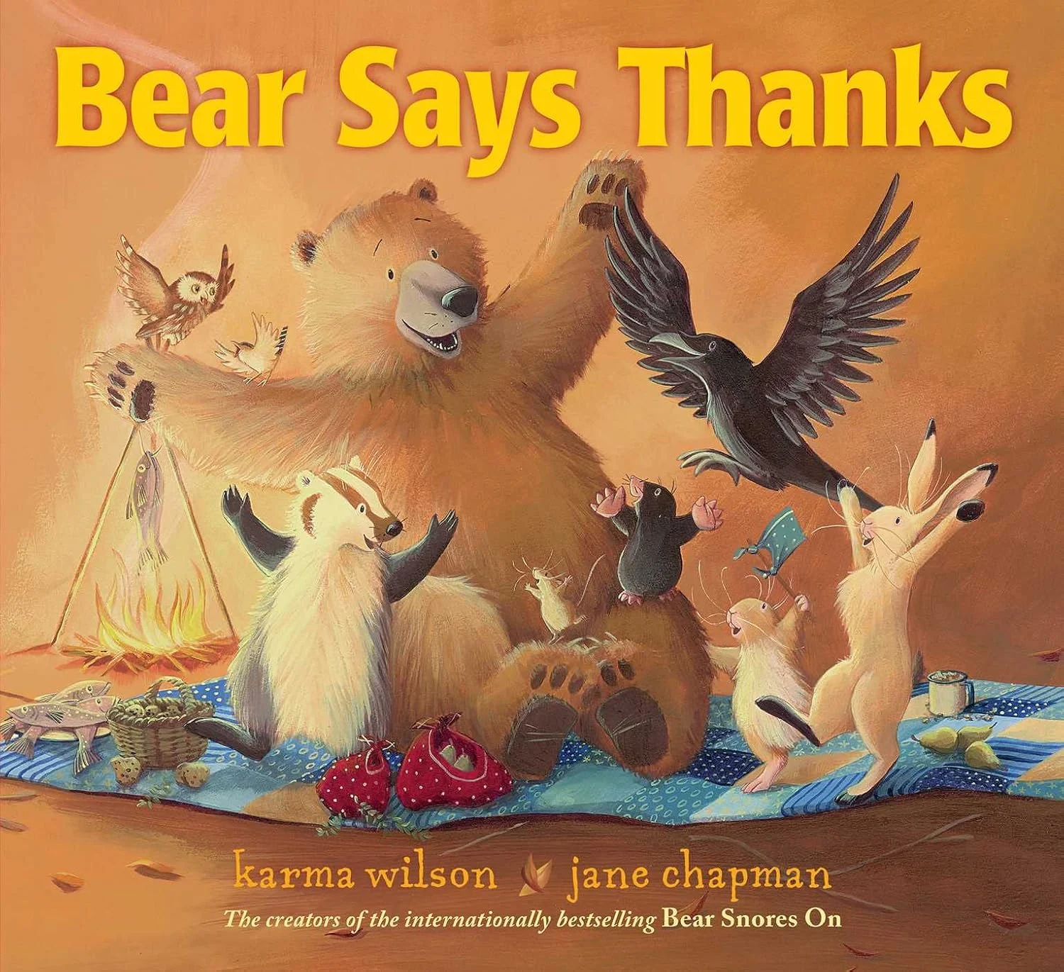 Bear Says Thanks book for toddlers preschool thanksgiving