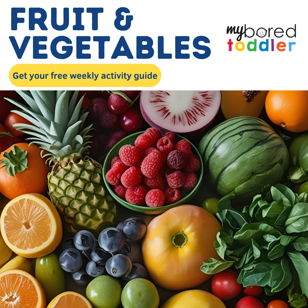 Fruit and Vegetbales weekly toddler activity plan 