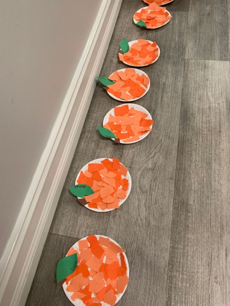 paper plate orange craft