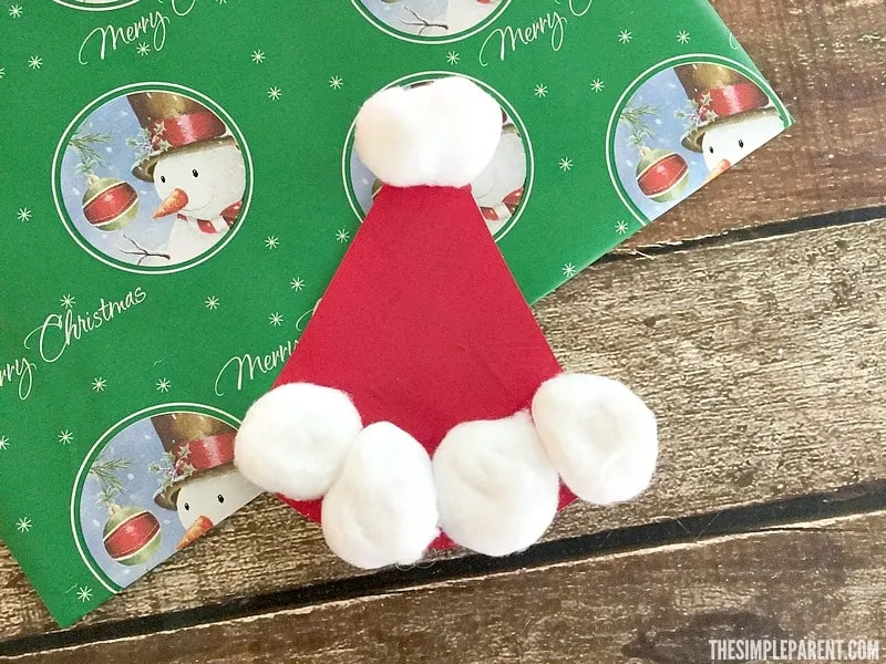 paper plate santa hat craft